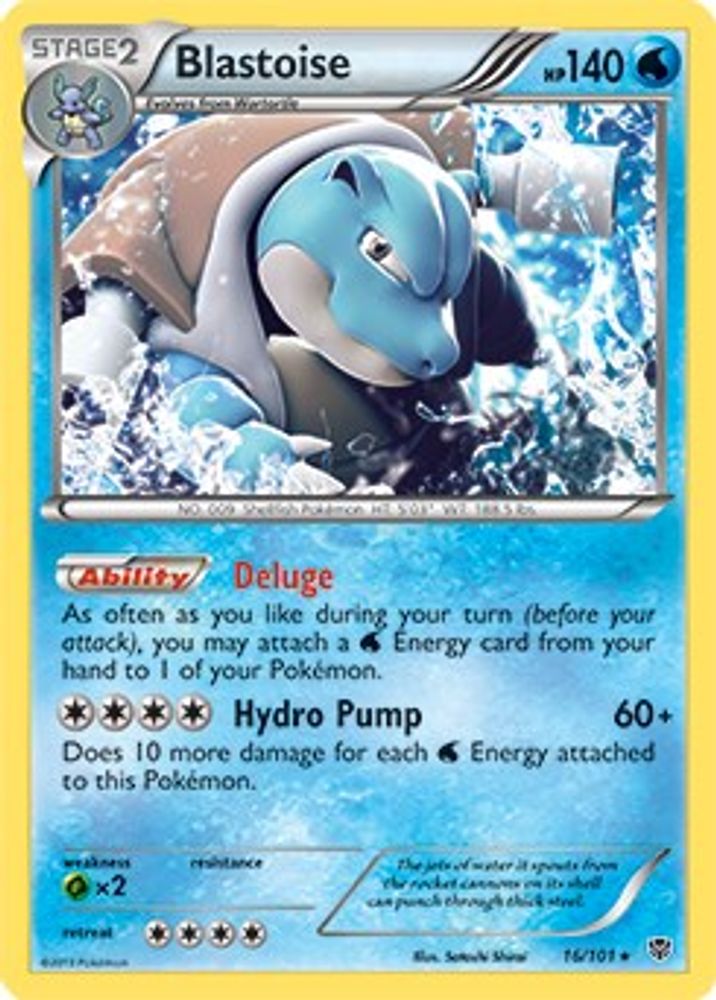 Blastoise (BW Plasma Blast) 16/101 Rare Deck Exclusives NM/M