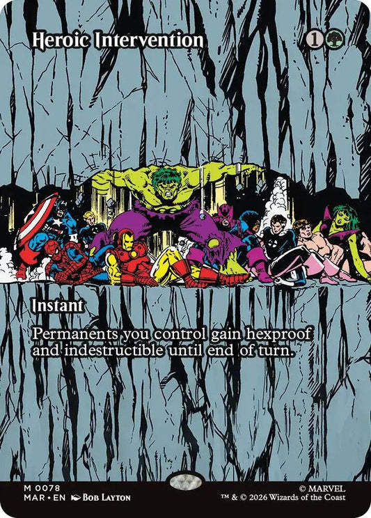 Heroic Intervention (0078) (Borderless) 78 Marvel Universe Eternal-Legal NM/M
