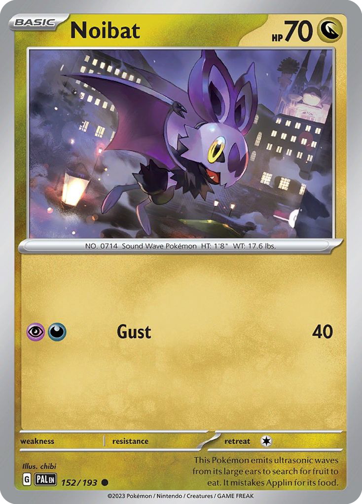 Noibat 152/193 Common Reverse Holo Paldea Evolved NM/LP