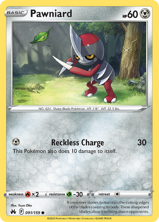Pawniard 091/159 Common Reverse Holo Crown Zenith NM/LP