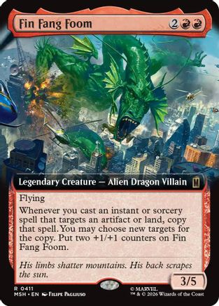 Fin Fang Foom (Extended Art) 411 Foil Rare Marvel Super Heroes NM/M