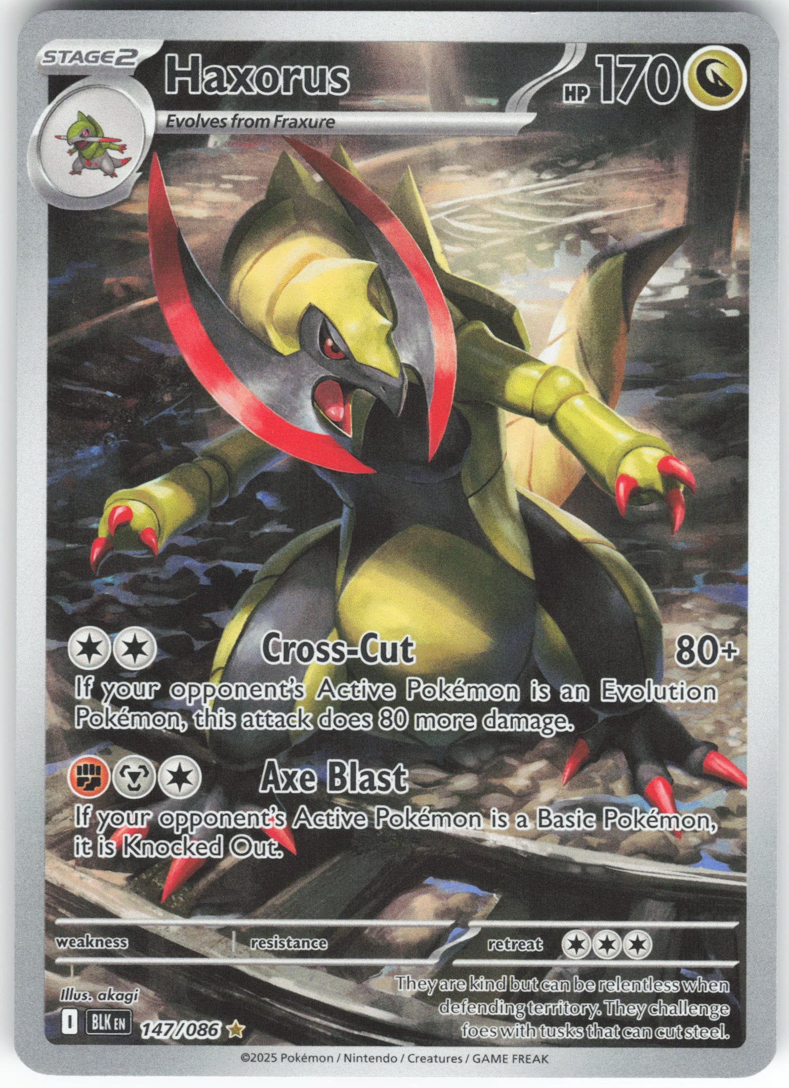 Haxorus - Illustration Rare SV: Black Bolt 147/086 NM