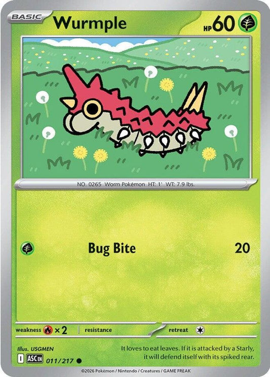 Wurmple 011/217 Common Ascended Heroes NM/M