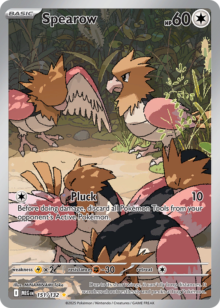 Spearow 151/132 Illustration Rare Mega Evolution NM/M