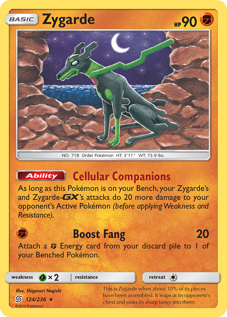 Zygarde 124/236 Rare Unified Minds NM/LP
