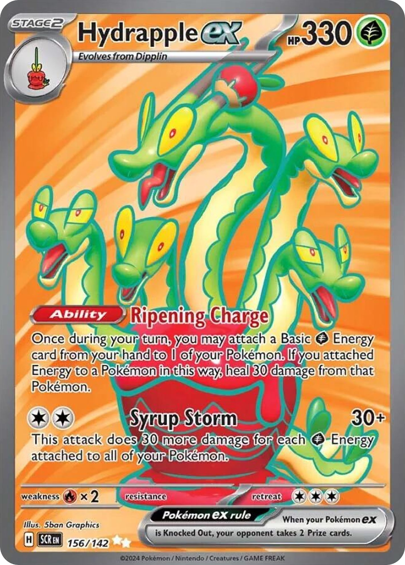 Hydrapple ex 156/142 Ultra Rare Stellar Crown NM/M