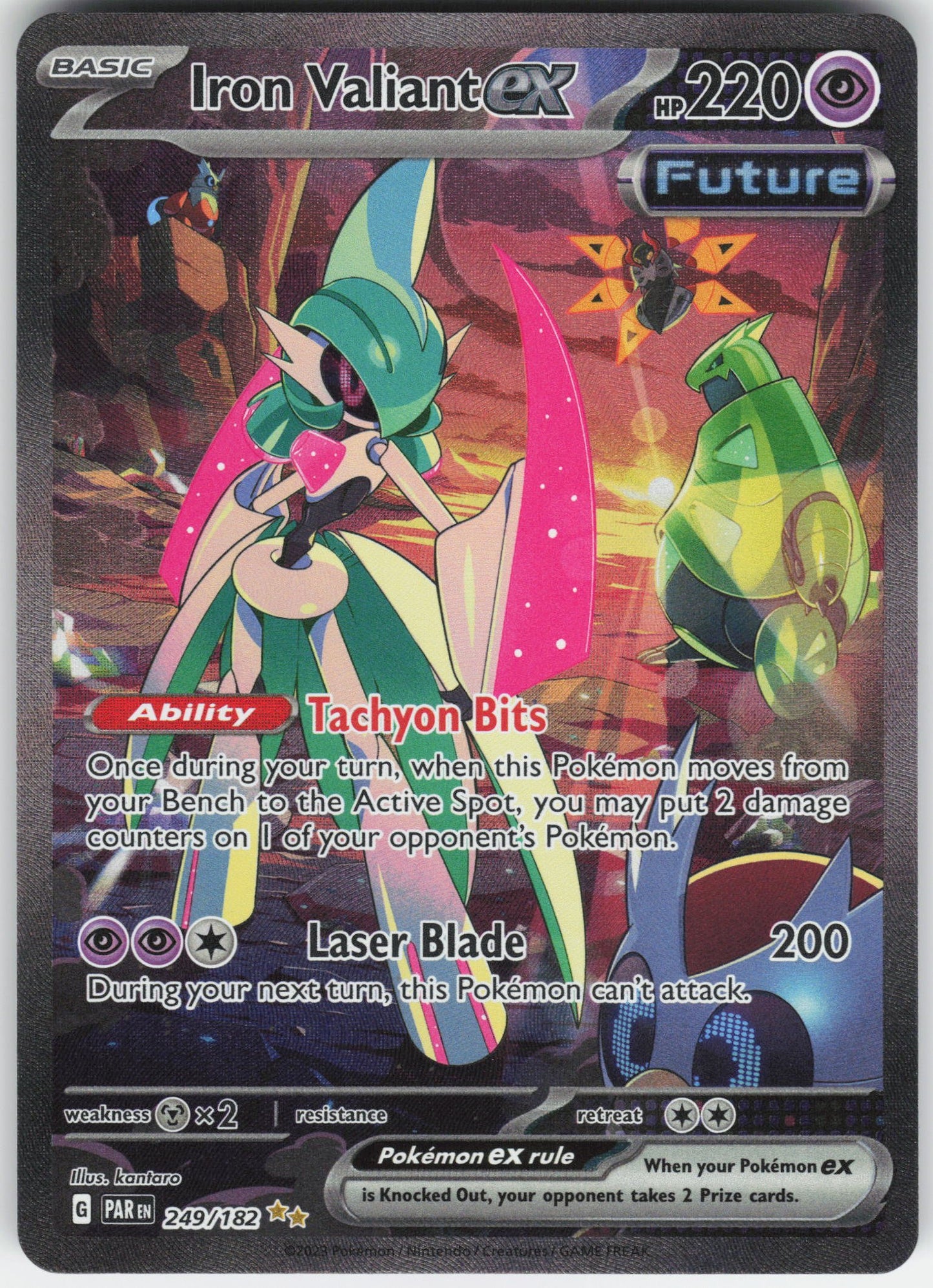 Iron Valiant ex - Special Illustration Rare SV04: Paradox Rift 249/182 NM