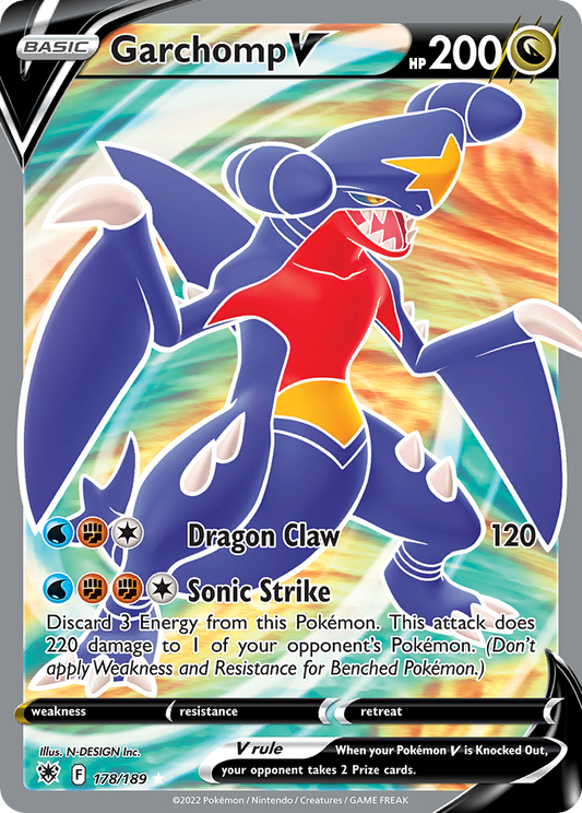 Garchomp V 178/189 Ultra Rare Astral Radiance NM/M