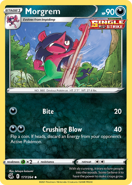 Morgrem 177/264 Uncommon Reverse Holo Fusion Strike NM/LP