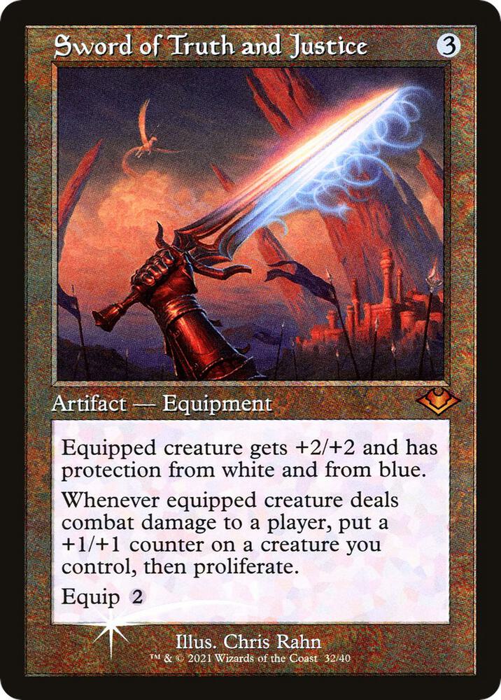 Sword of Truth and Justice (Retro Frame) 32 Mythic Foil Modern Horizons NM/M