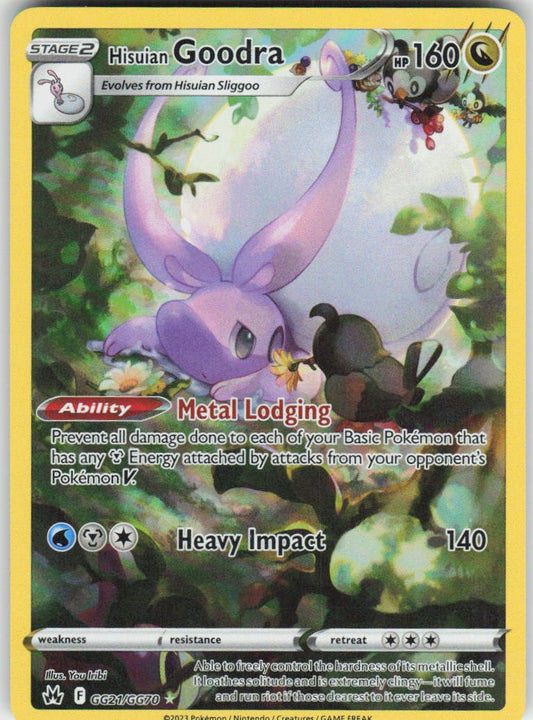 Hisuian Goodra Ultra Rare Crown Zenith: Galarian Gallery GG21/GG70 NM