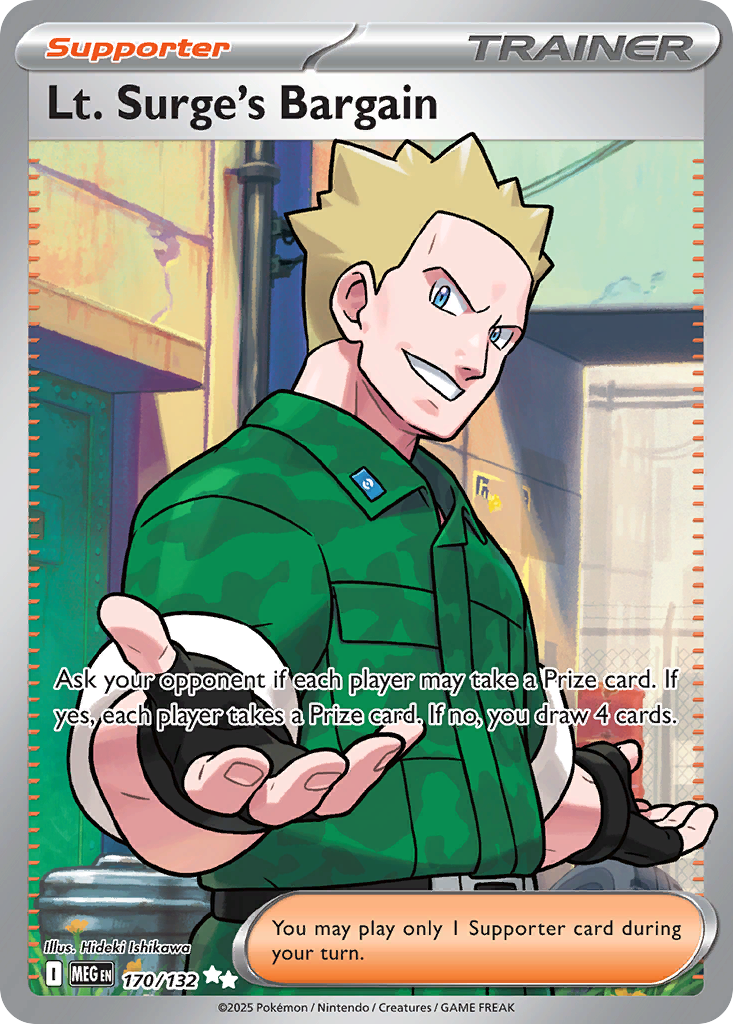 Lt. Surge's Bargain 170/132 Ultra Rare Mega Evolution NM/M