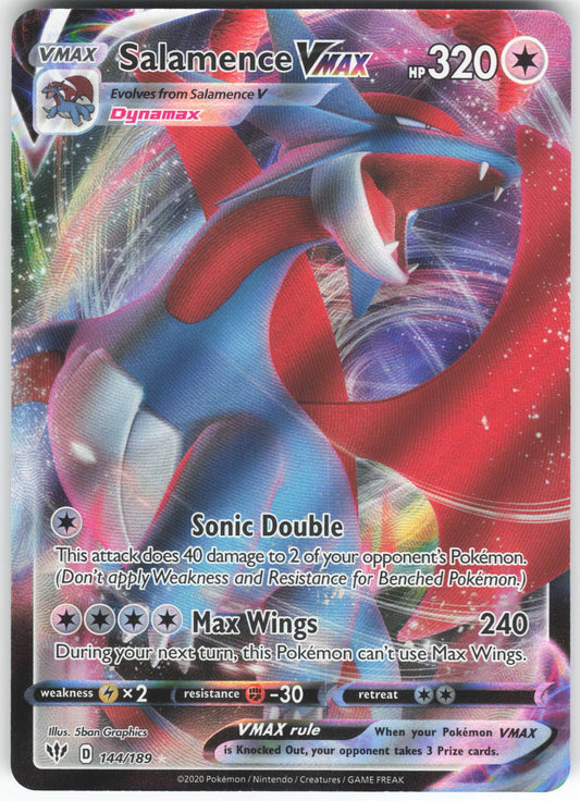 Salamence VMAX Ultra Rare SWSH03: Darkness Ablaze 144/189 NM