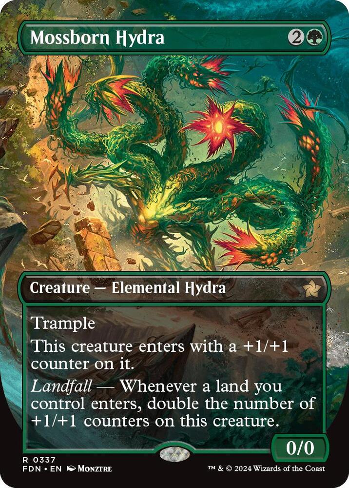 Mossborn Hydra (Borderless) 337 Rare Foundations NM/M