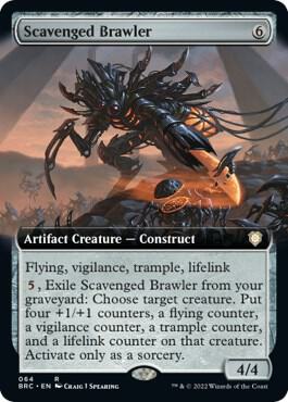 Scavenged Brawler (Extended Art) 64 Rare Commander: The Brothers' War NM/M