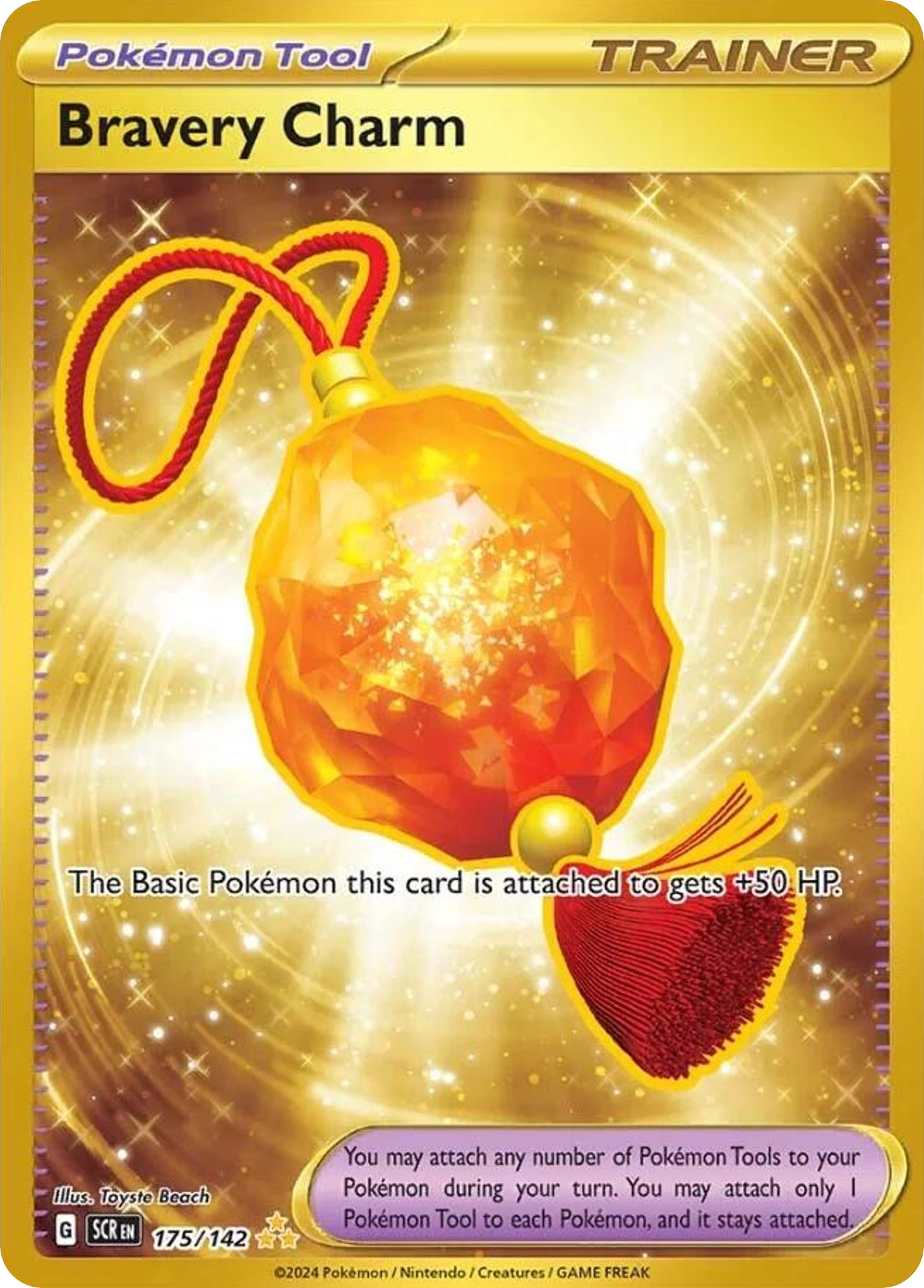 Bravery Charm 175/142 Hyper Rare Stellar Crown NM/M