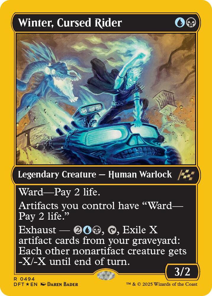 Winter, Cursed Rider (First-Place Foil) 494 Rare Aetherdrift NM/M