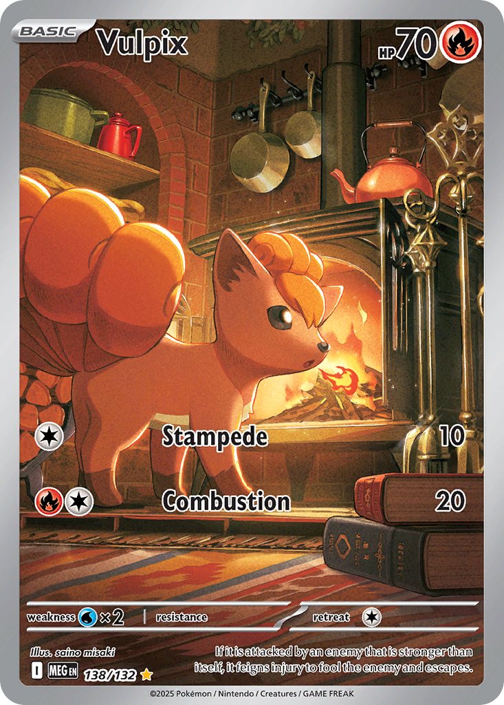 Vulpix 138/132 Illustration Rare Mega Evolution NM/M