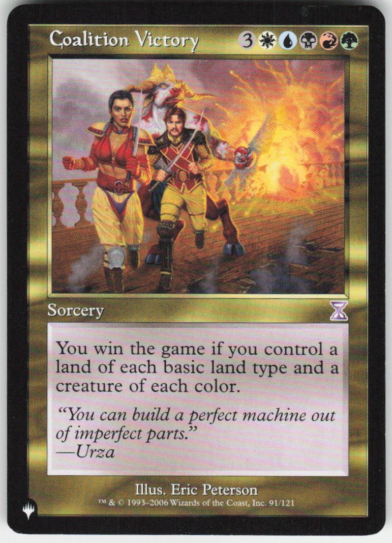 Coalition Victory S The List Reprints 91/121 NM