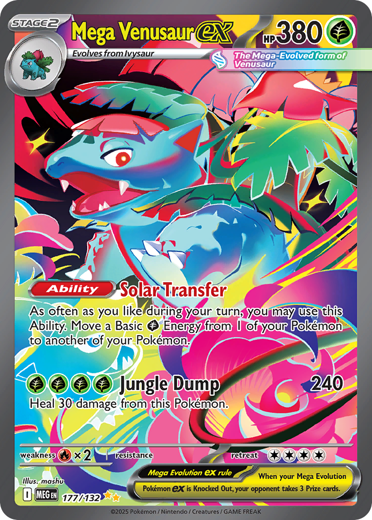Mega Venusaur ex 177/132 Special Illustration Rare Mega Evolution NM/M