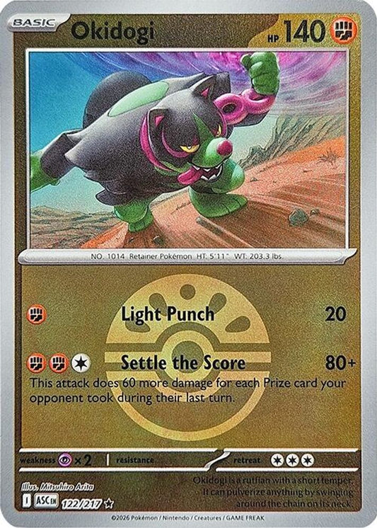 Okidogi (Friend Ball) 122/217 Rare Reverse Holo Ascended Heroes NM/M