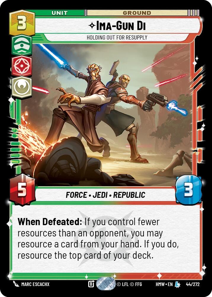 Ima-Gun Di - Holding Out For Resupply 44/272 Legendary Homeworlds NM/M