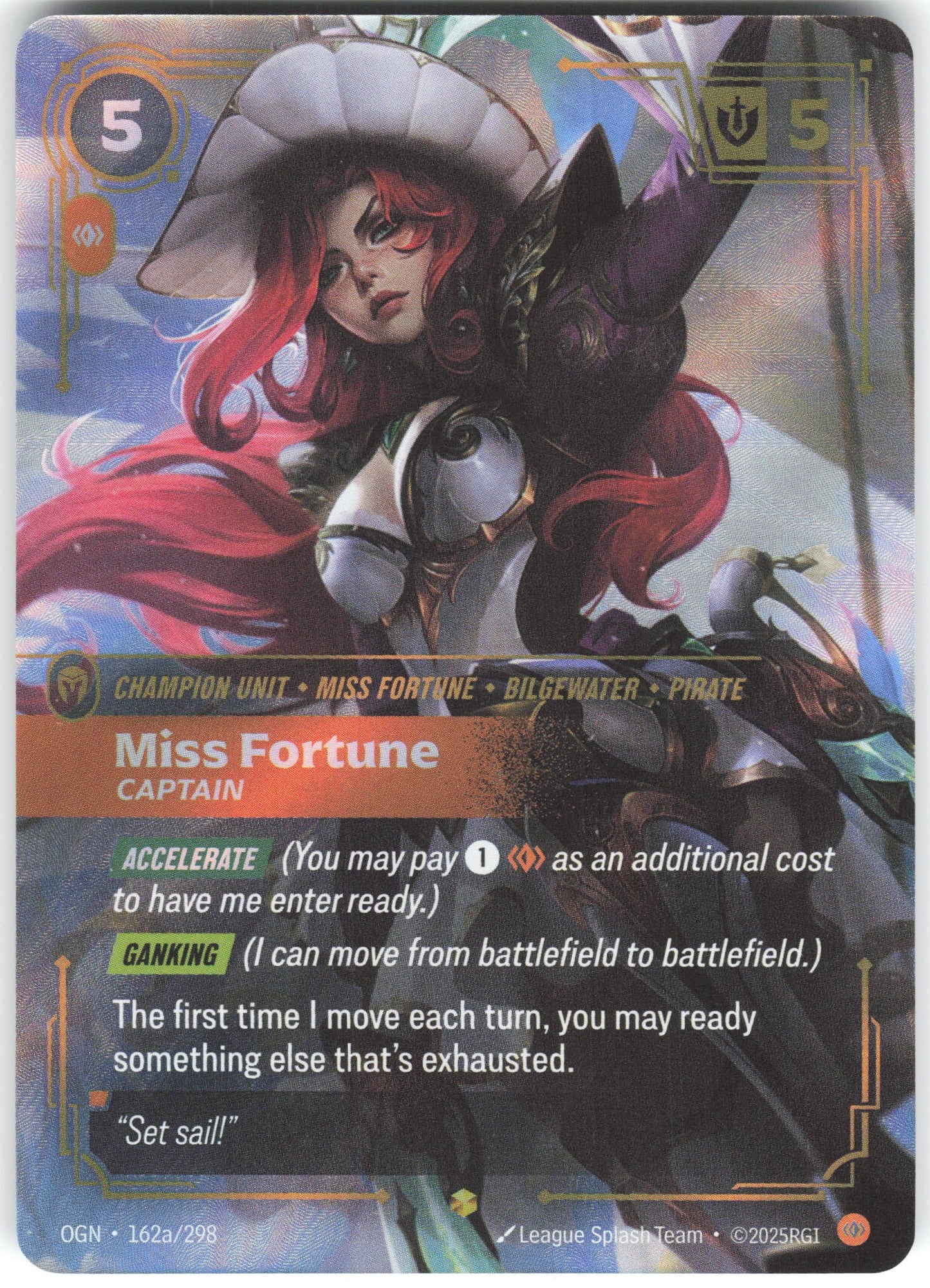 Miss Fortune - Captain (Alternate Art) Showcase Origins 162a/298 NM