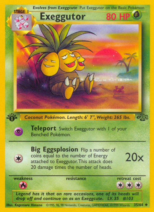 Exeggutor 35/64 Uncommon Jungle Unlimited NM/M