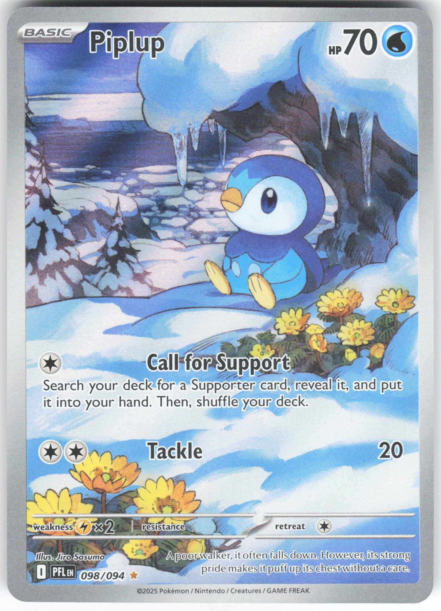 Piplup - Illustration Rare ME02: Phantasmal Flames 098/094 NM