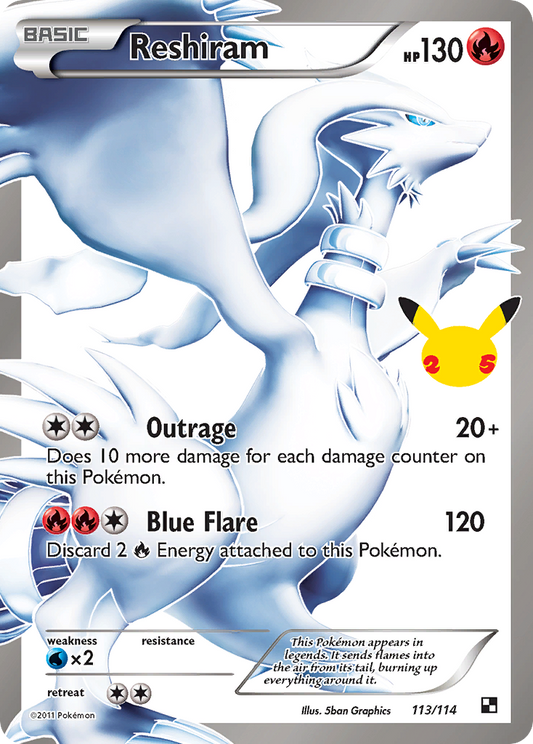 Reshiram 113/114 Classic Collection Celebrations: Classic Collection NM/M