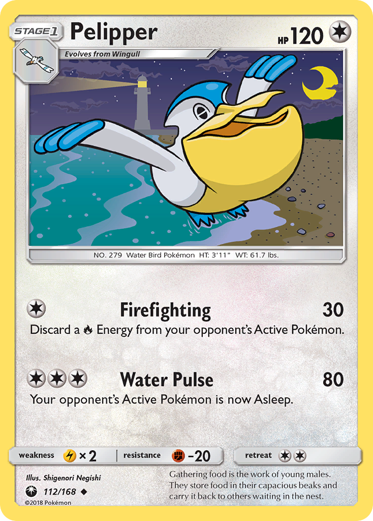 Pelipper 112/168 Uncommon Reverse Holo Celestial Storm NM/LP