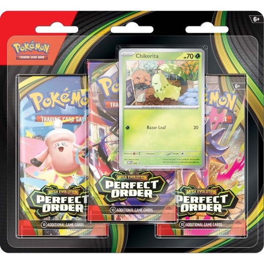 PREORDER: Pokemon TCG: Mega Evolution -  Perfect Order Three Booster Blister