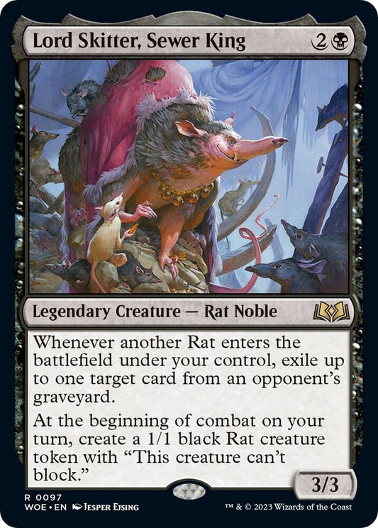Lord Skitter, Sewer King 97 Rare Wilds of Eldraine NM/M