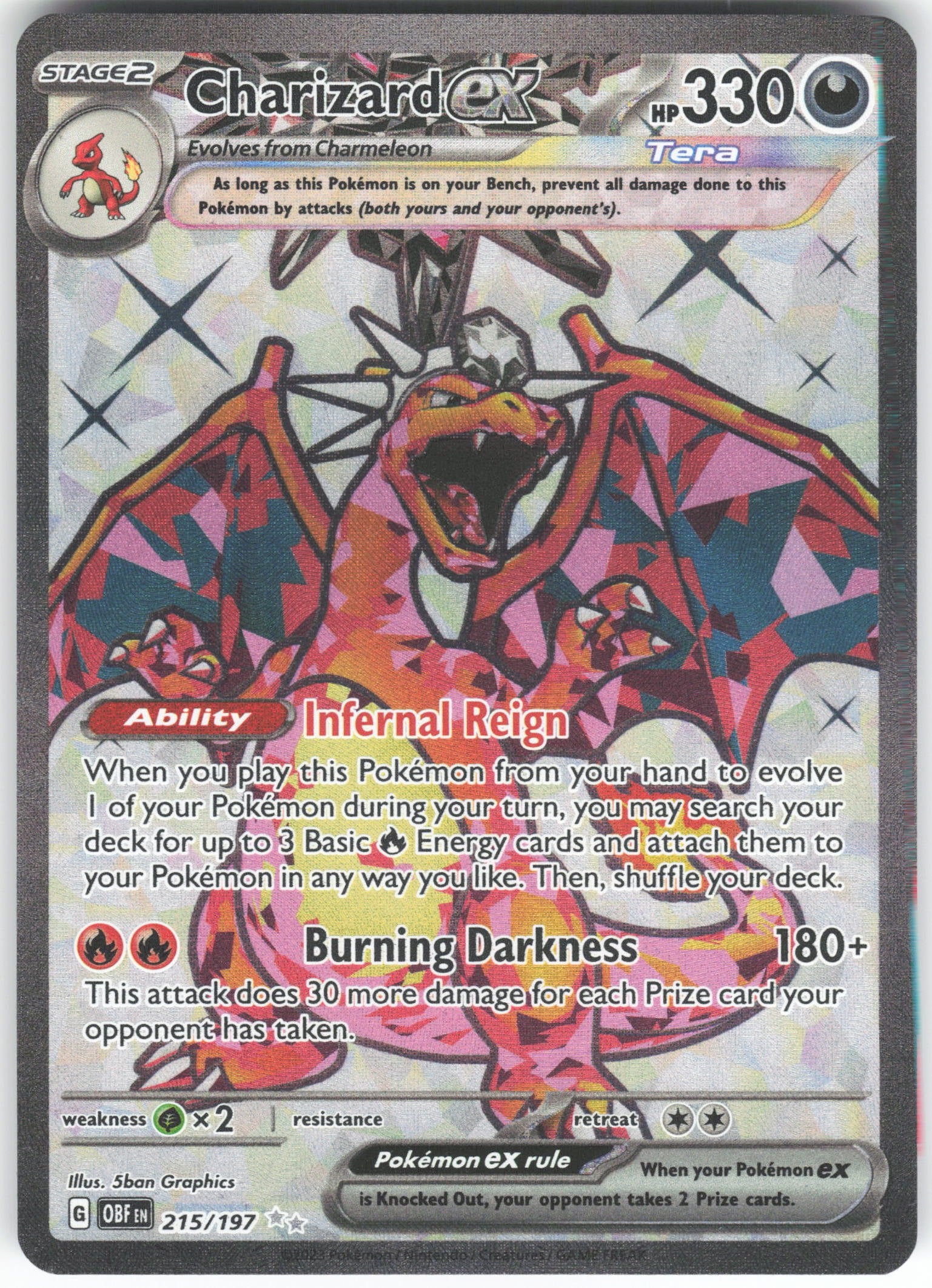 Charizard ex - Ultra Rare SV03: Obsidian Flames 215/197 NM
