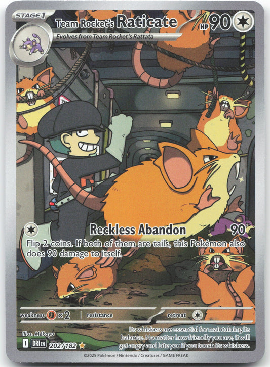 Team Rocket's Raticate - Illustration Rare SV10: Destined Rivals 202/182 NM