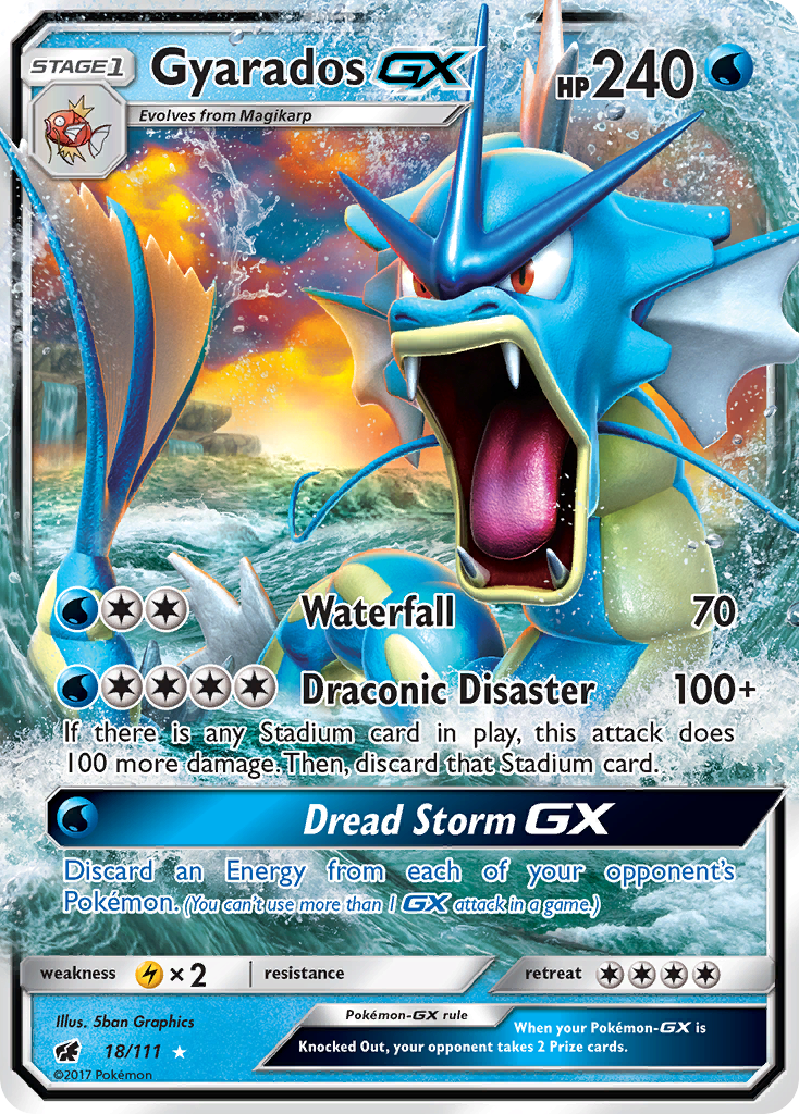 Gyarados GX 18/111 GX Rare Crimson Invasion Holo NM/M
