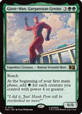 Giant-Man, Gargantuan Genius 722 Foil Rare Commander: Marvel Super Heroes NM/M