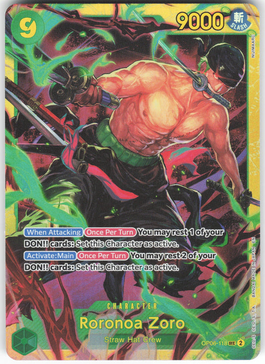 Roronoa Zoro - (Reprint) SEC Premium Booster -The Best- Vol. 2 OP06-118 NM