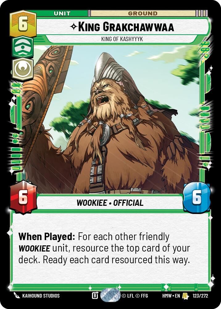King Grakchawwaa - King of Kashyyyk 123/272 Rare Homeworlds NM/M