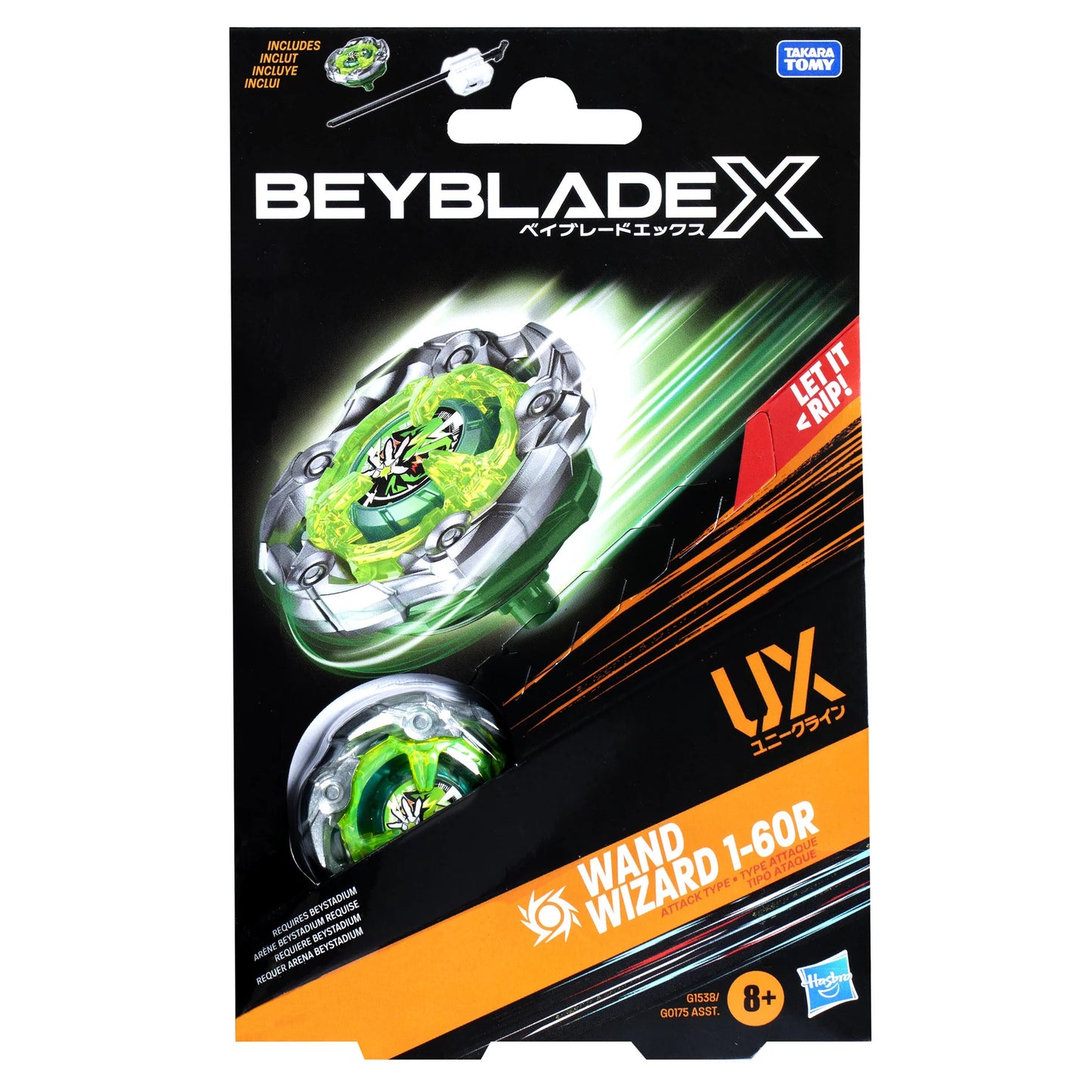 Beyblade X Wand Wizard 1-60R UX Starter Pack