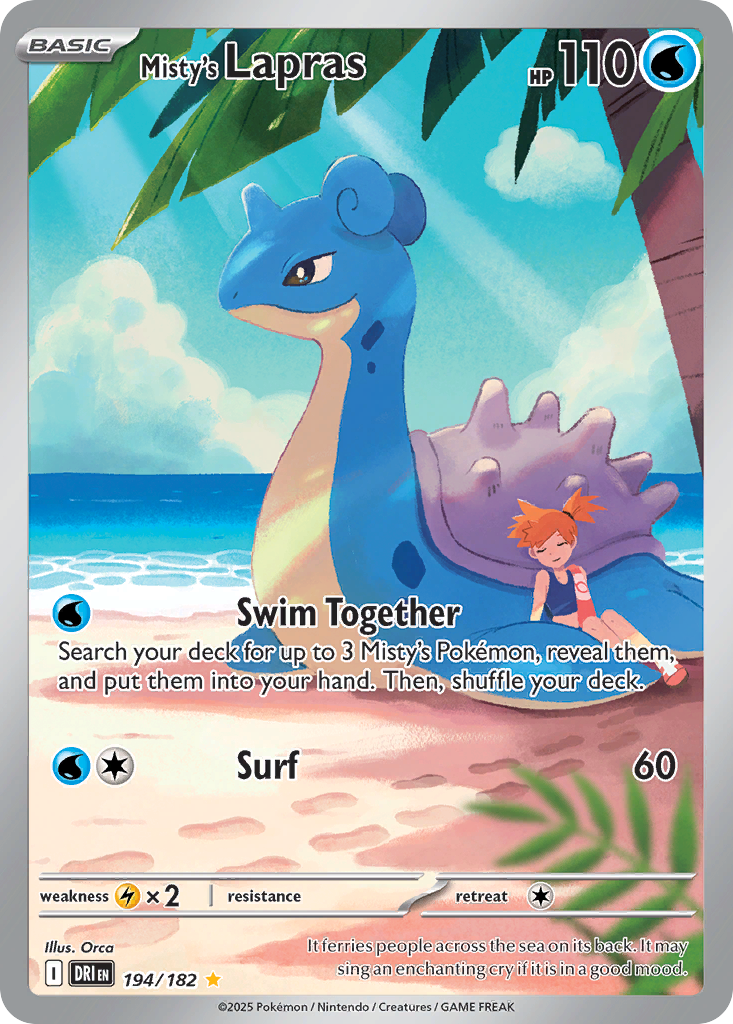 Misty's Lapras 194/182 Illustration Rare Destined Rivals NM/M