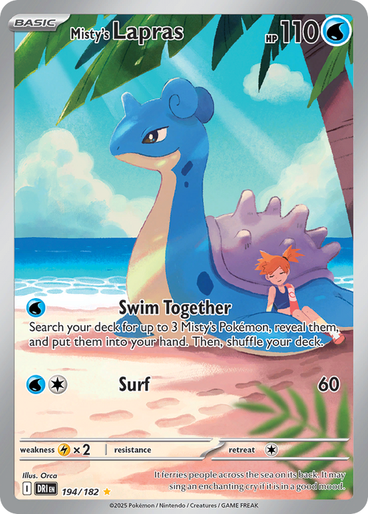 Misty's Lapras 194/182 Illustration Rare Destined Rivals NM/M