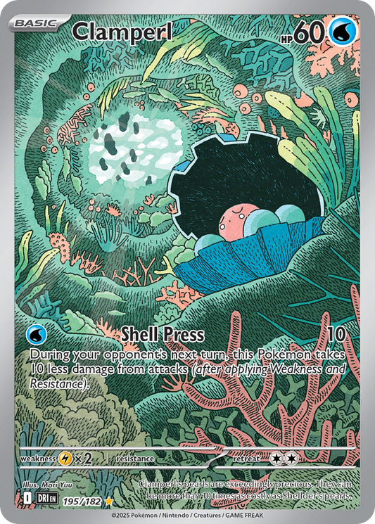Clamperl 195/182 Illustration Rare Destined Rivals NM/M