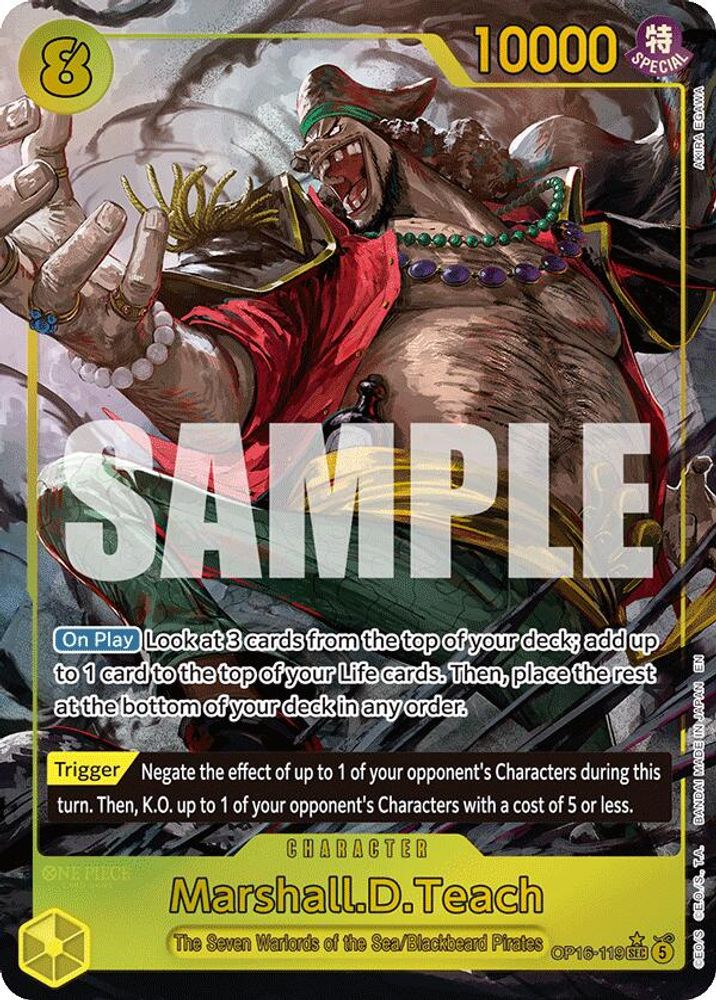 Marshall.D.Teach (119) (Alternate Art) OP16-119 The Time of Battle NM/M