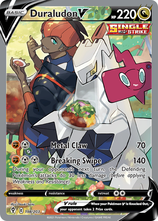Duraludon V 198/203 Ultra Rare Evolving Skies NM/M