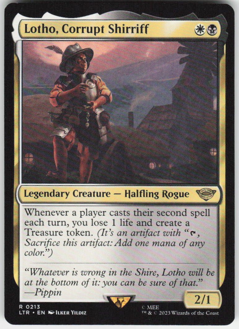 Lotho, Corrupt Shirriff R Universes Beyond: The Lord of the Rings: Tales of Middle-earth 213 NM