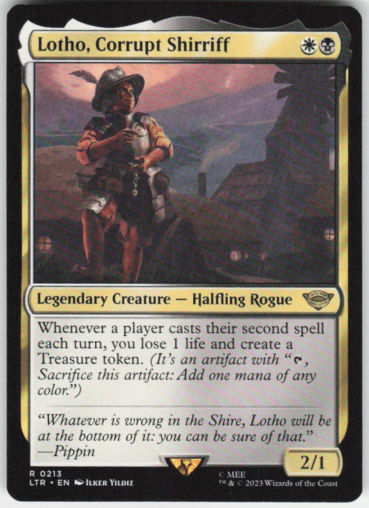 Lotho, Corrupt Shirriff R Universes Beyond: The Lord of the Rings: Tales of Middle-earth 213 NM