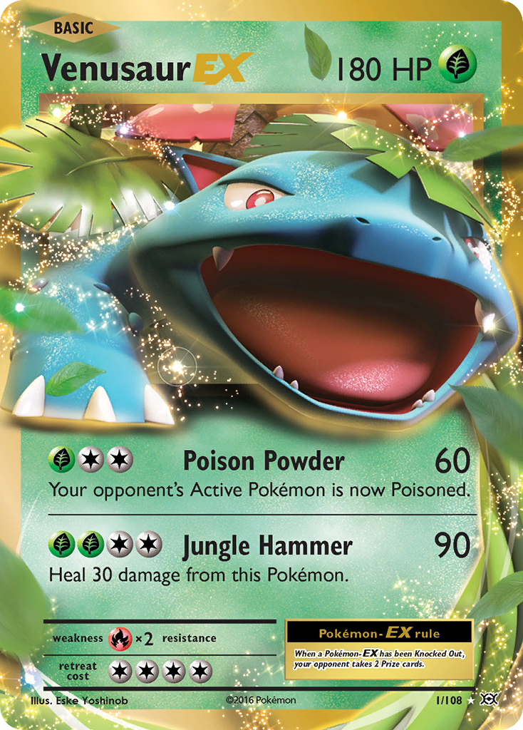 Venusaur EX 1/108 EX Rare Evolutions Holo NM/M