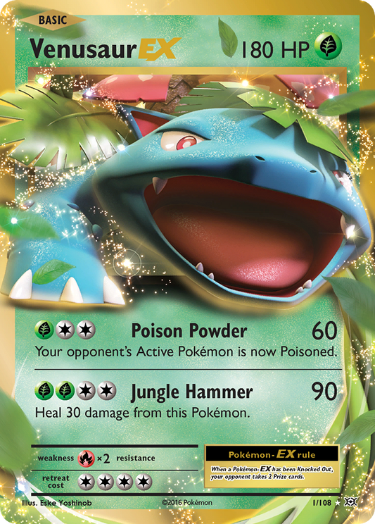 Venusaur EX 1/108 EX Rare Evolutions Holo NM/M