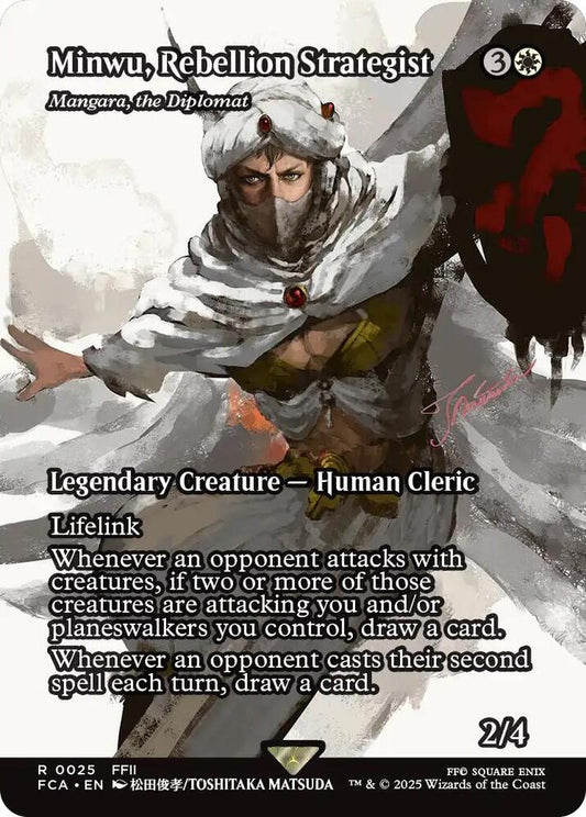 Minwu, Rebellion Strategist - Mangara, the Diplomat (Showcase) 25 Foil FINAL FANTASY: Through the Ages NM/M